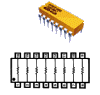 Array de resistencias DIL individuales 8 resistencias (16 pines)